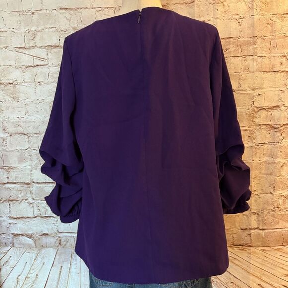 Alfani gathered puff sleeve top - Picture 5 of 5